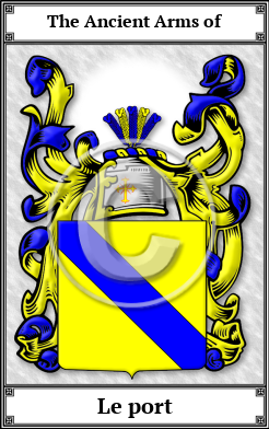Le port Family Crest Download (JPG)  Book Plated - 150 DPI